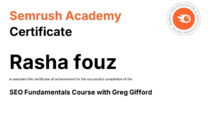 semrush certificate